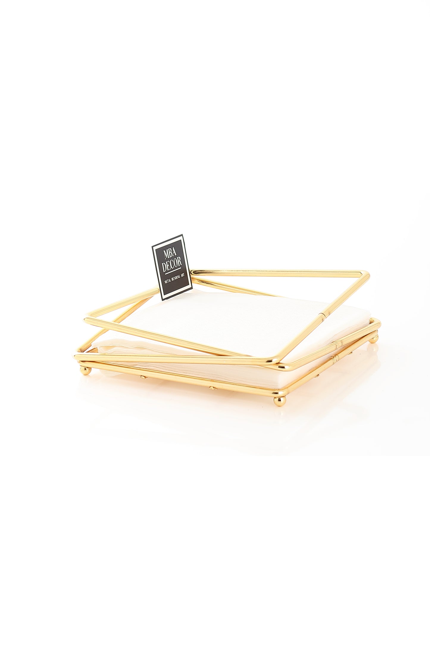 Support Șervețele Metalic Auriu pentru Masă – Design Modern Premium